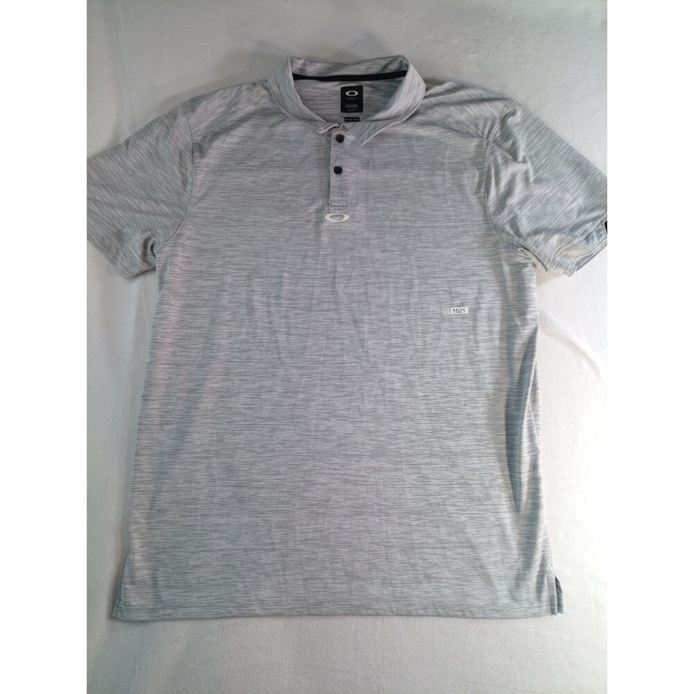 Oakley Polo Shirt Mens XXL Gray Performance Golf Short Sleeve Regular Fit